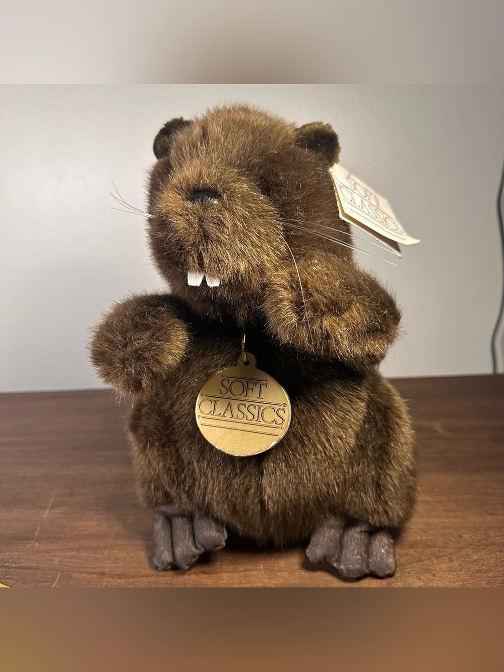 Toys R Us Geoffrey 1989 Beaver Plush Stuffed Animal 10" Brown Vintage Nostalgia